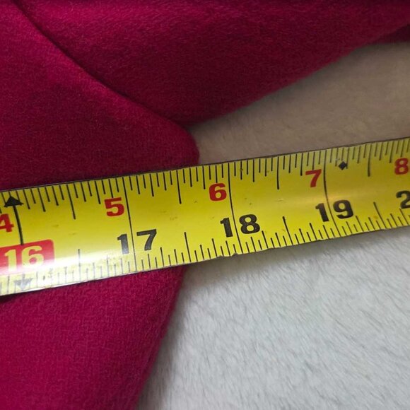 New 6P J Crew Factory wool-blend lady day coat in Brilliant Berry 6 Petite - Picture 9 of 12